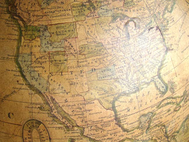 A fine 'Franklin Terrestrial 12" Diameter GLOBE by N.B. Nims & Co., Troy, New York, circa 1872 — image 5